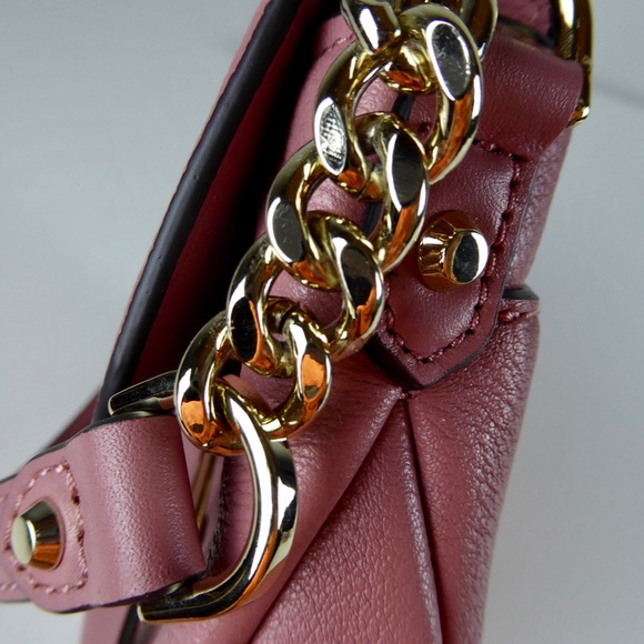 Michael Kors Evie Leather Shoulder Bag Rose Pink - Picture 3 of 8